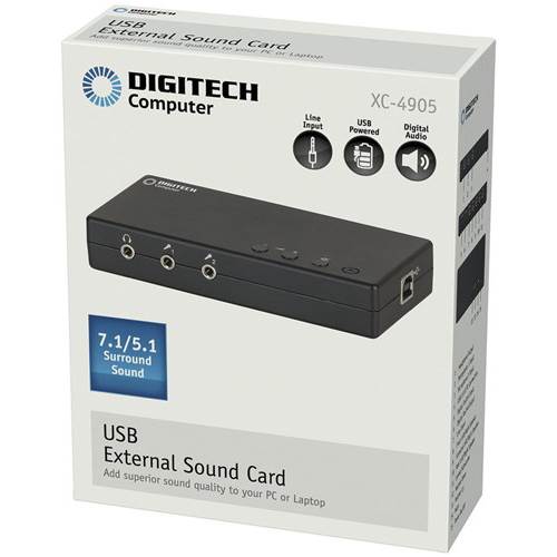 Digitech XC4905 7.1/5.1 USB External Sound Card XC4905 Mwave