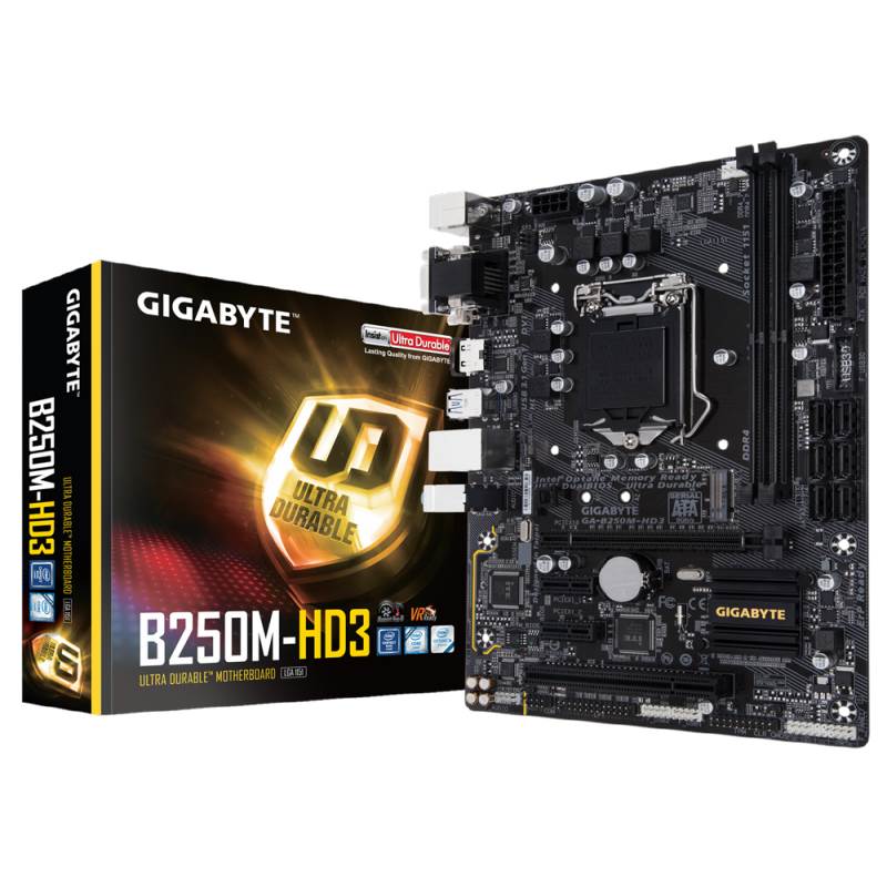 Gigabyte B250MHD3 LGA 1151 MicroATX Motherboard GAB250MHD3 Mwave