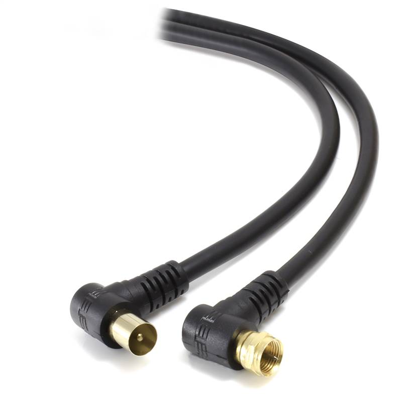 Alogic 0.75m Right Angle PAL To Right Angle FType TV Antenna Cable