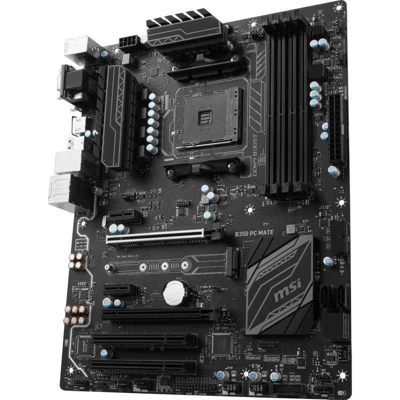 MSI B350 PC MATE AM4 ATX Motherboard B350 PC MATE Mwave