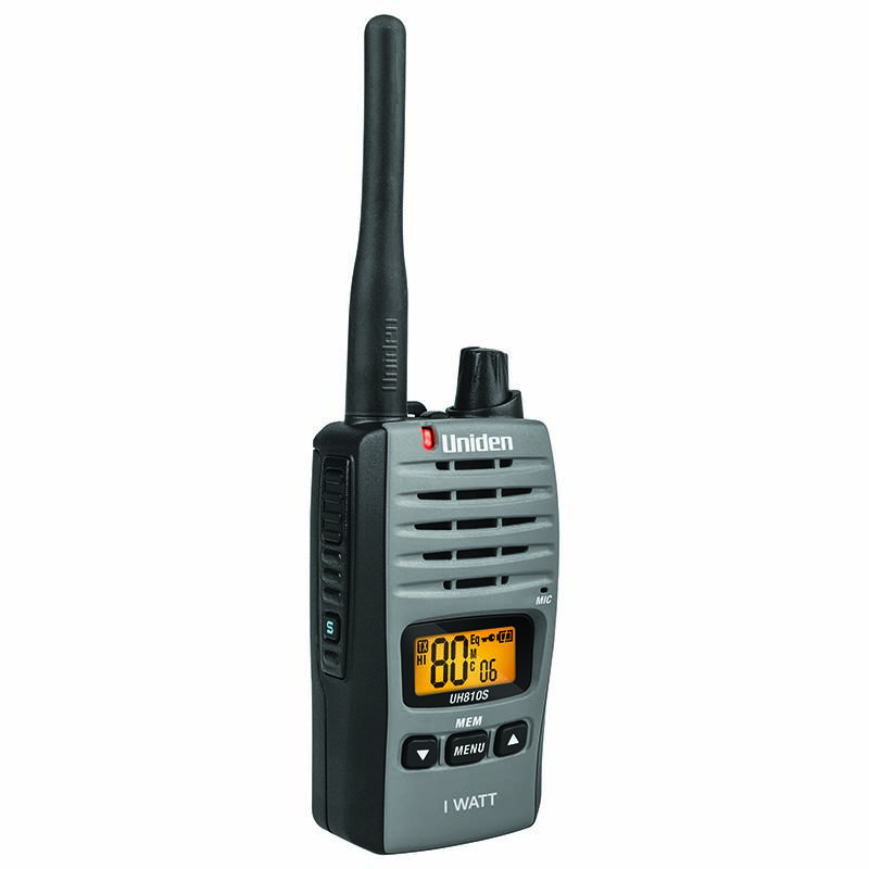 Uniden UH810S 80 Channel 1 Watt UHF Handheld Radio Single Pack UH810S Mwave