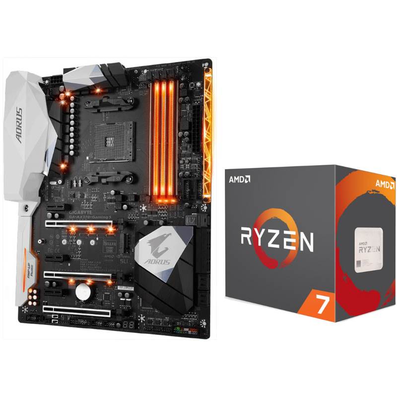 Bundle Deal Gigabyte AX370 GAMING 5 AM4 ATX Motherboard + AMD Ryzen 7