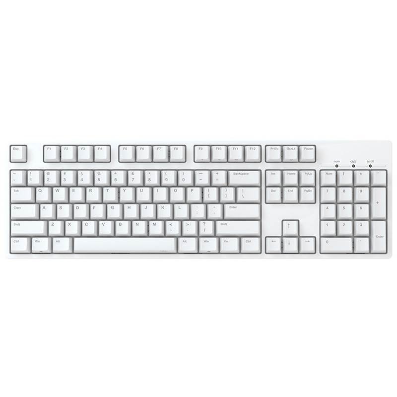 iKBC C104 White Mechanical Gaming Keyboard Cherry MX Red