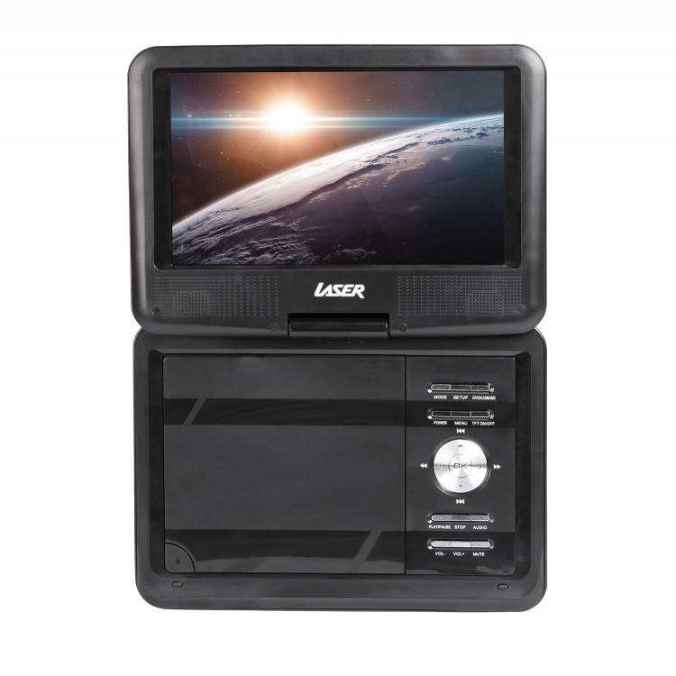 Laser 9" Portable DVD Player Pack DVDPT9B Mwave