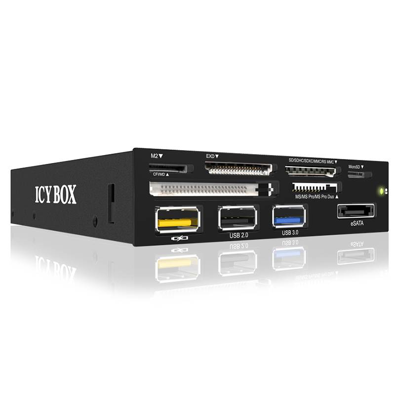 ICY BOX IB868B 3.5" USB 3.0 Multi Card Reader with USB Charging Port