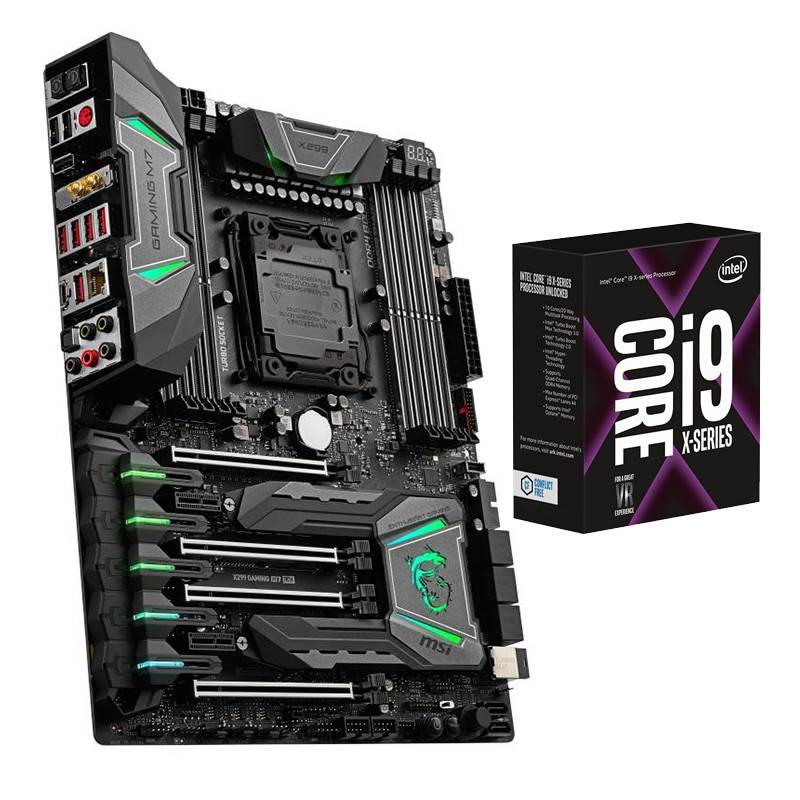 Bundle Deal MSI X299 Gaming M7 ACK Motherboard + Intel Core i9 7900X