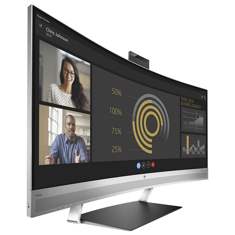 HP EliteDisplay S340c 34" WQHD VA LED Curved Monitor cam V4G46AA