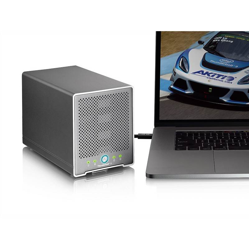 AKiTiO Thunder3 Quad Mini Thunderbolt 3 External Hard Drive Enclosure