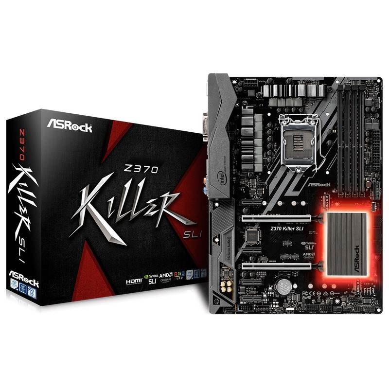 ASRock Z370 Killer SLI LGA 11512 ATX Motherboard Z370KILLERSLI Mwave