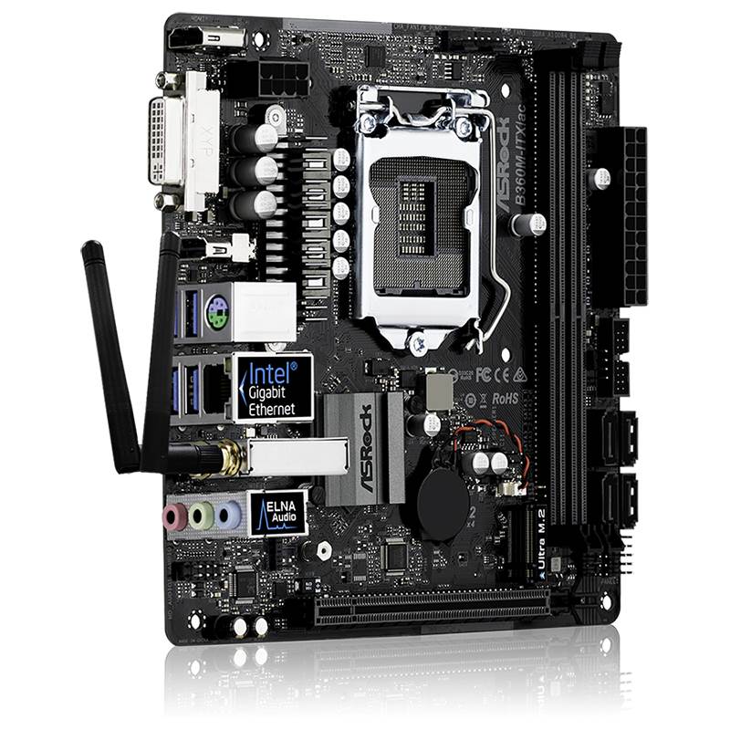 ASRock B360MITX/AC LGA 11512 MiniITX Motherboard B360MITX/AC Mwave