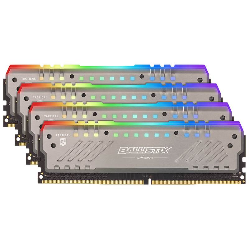 Ballistix Tactical Tracer 32GB 4x 8GB DDR4 2666MHz RGB Memory BLT4K8G4D26BFT4K Mwave