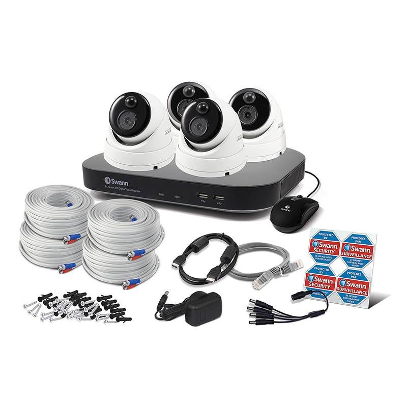 Swann SWDVK847804D 8 Channel Super HD DVR Kit with 4 x 3MP PIR Dome