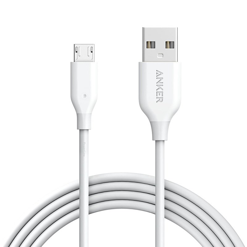 Anker PowerLine 1.8m Micro USB to USB Cable White A8133H21 Mwave