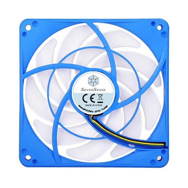 SilverStone FW121 120mm PWM Slim Case Fan Blue/White SSTFW121 Mwave