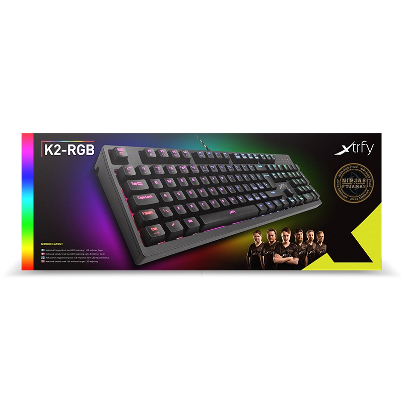 Xtrfy K2 RGB LED Mechanical Pro Gaming Keyboard - Kailh Red Switches ...