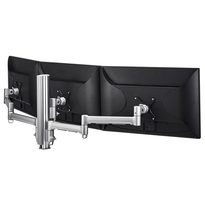 Atdec AWMS3137140 Triple Monitor Mounting Kit with FClamp Silver AWMS3137140 Clamp Mwave