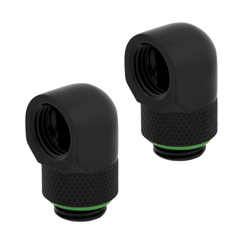 Corsair Hydro X Series XF 90Degrees Rotary Adapter Twin Pack Black
