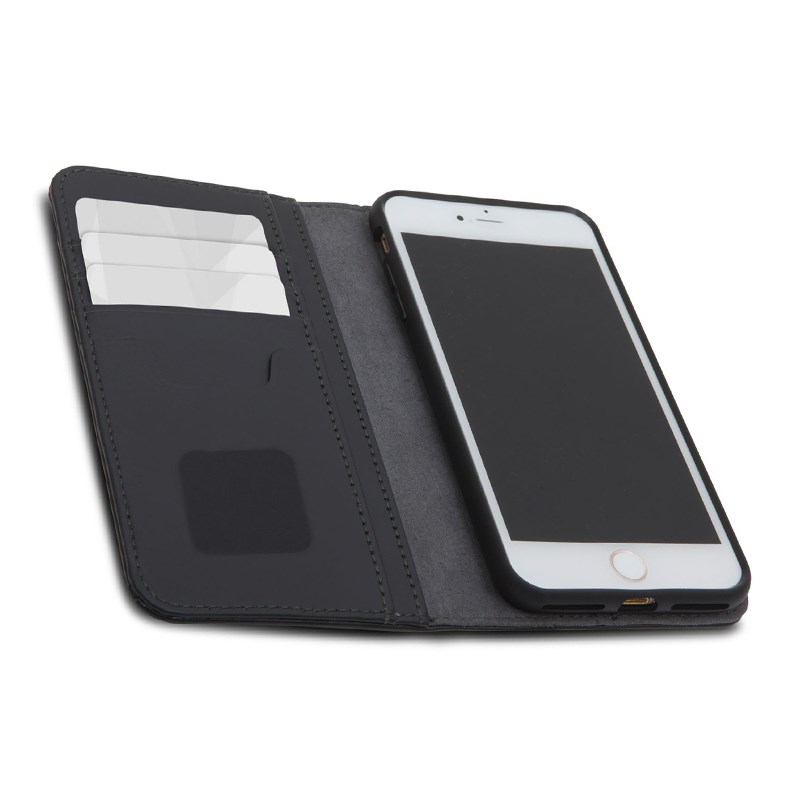 Moshi Overture Vegan Leather Wallet Case for iPhone 7/8 Plus Charcoal