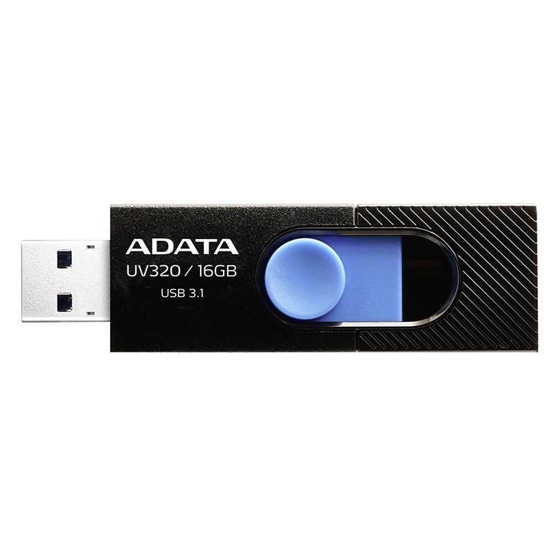 ADATA 16GB UV320 USB 3.1 Flash Drive Black/Blue AUV32016GRBKBL