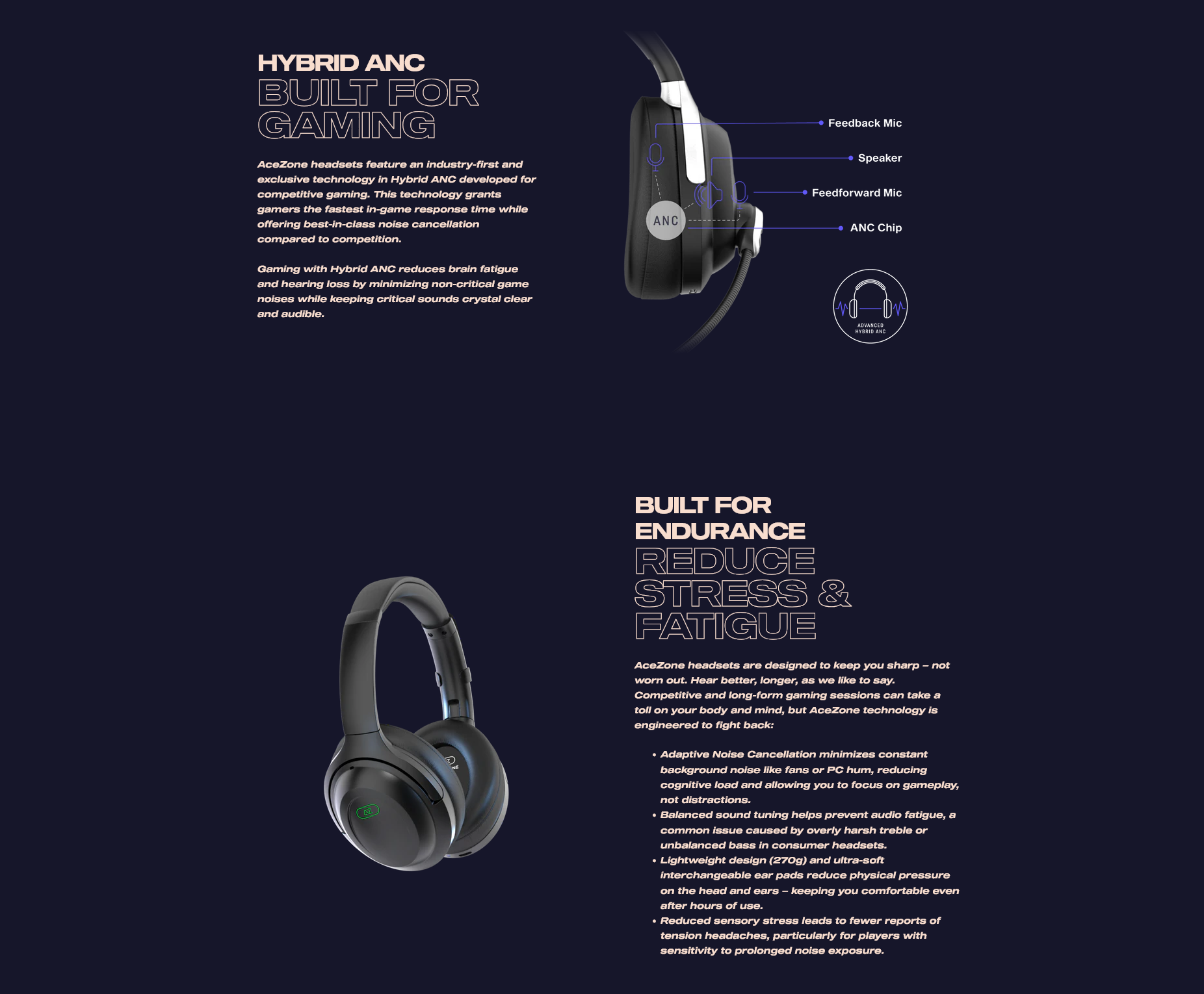 AceZone A-Blaze Wireless E-Sports Ready Gaming Headset