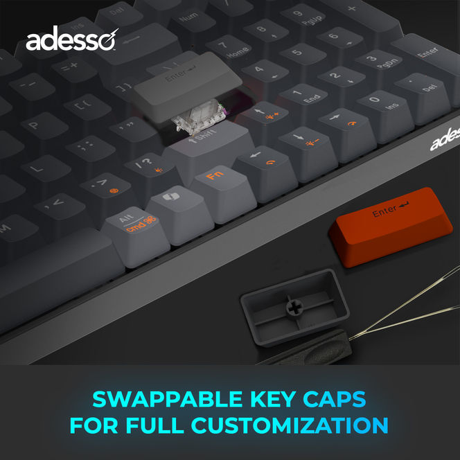 Adesso EasyTouch 1200 Wireless RGB Mechanical Keyboard