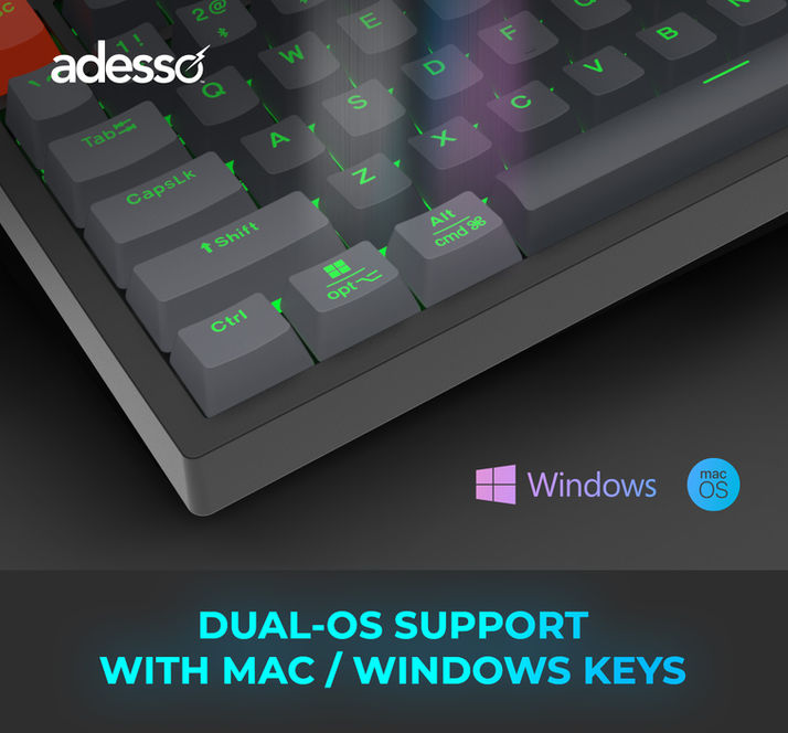 Adesso EasyTouch 1200 Wireless RGB Mechanical Keyboard