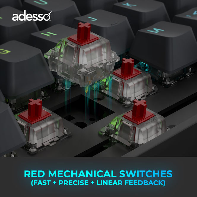 Adesso EasyTouch 1200 Wireless RGB Mechanical Keyboard