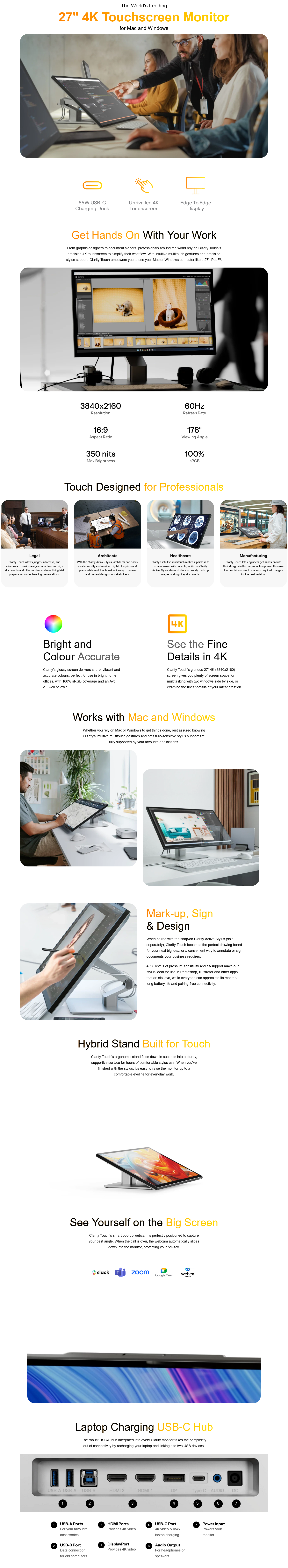 Alogic Clarity Fold Touch 27