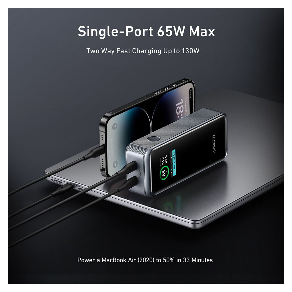 Anker Prime 12000mAh 130W Power Bank - Black - A1335011 | Mwave