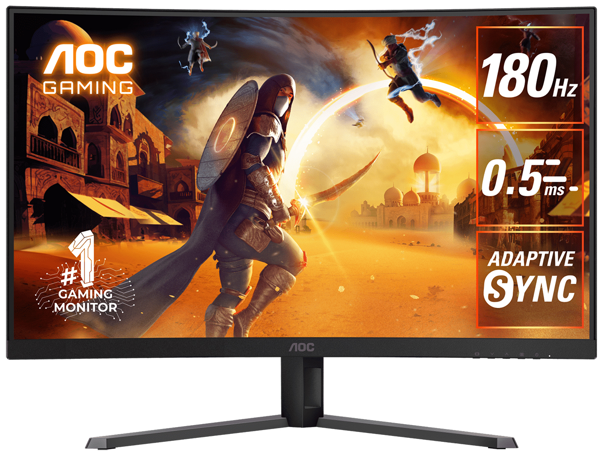 AOC CQ32G4E 31.5" 180Hz QHD 0.5ms HDR10 Adaptive Sync VA Curved Gaming Monitor