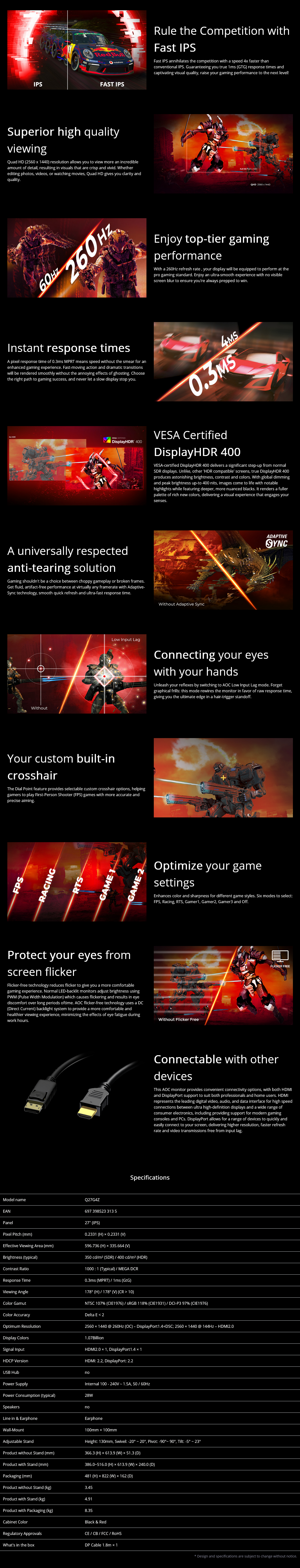 AOC Q27G4Z 27