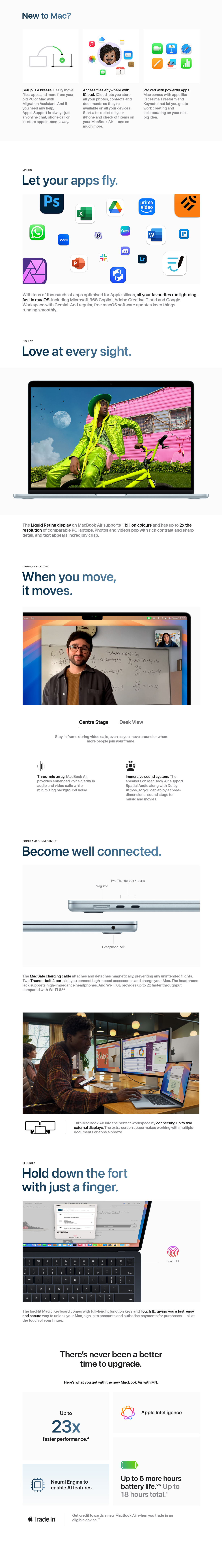 Apple 13-inch MacBook Air M4 16GB 512GB macOS - Midnight