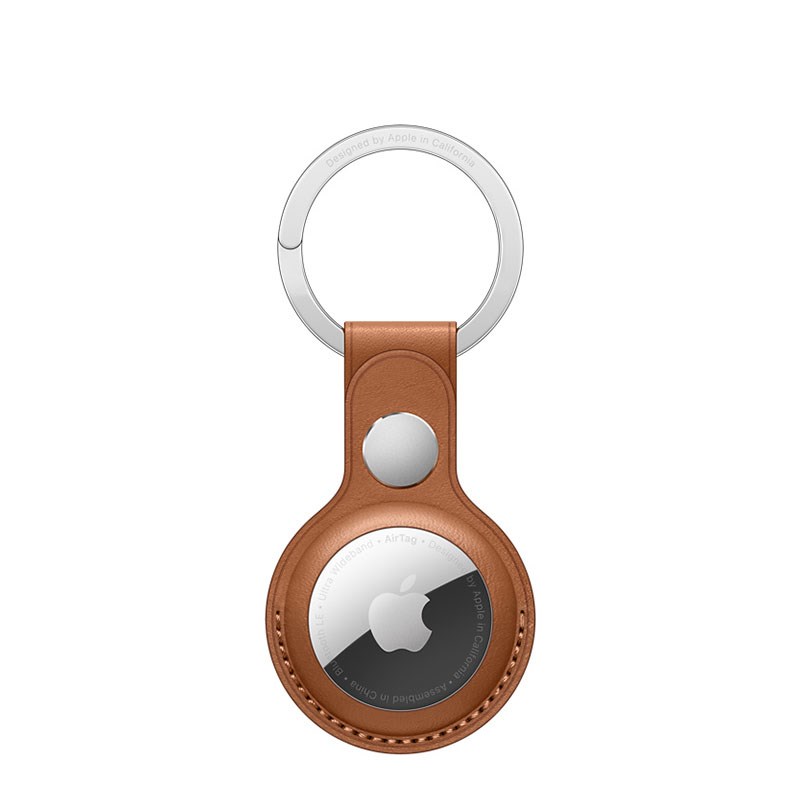 Apple AirTag Leather Key Ring Saddle Brown MX4M2FE/A Mwave