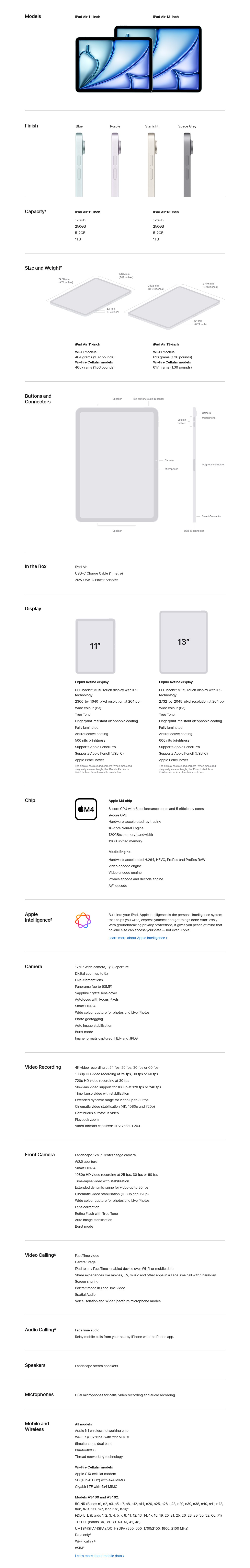 Apple iPad Air 11-inch (8th Gen) M4 Wi-Fi 128GB - Starlight