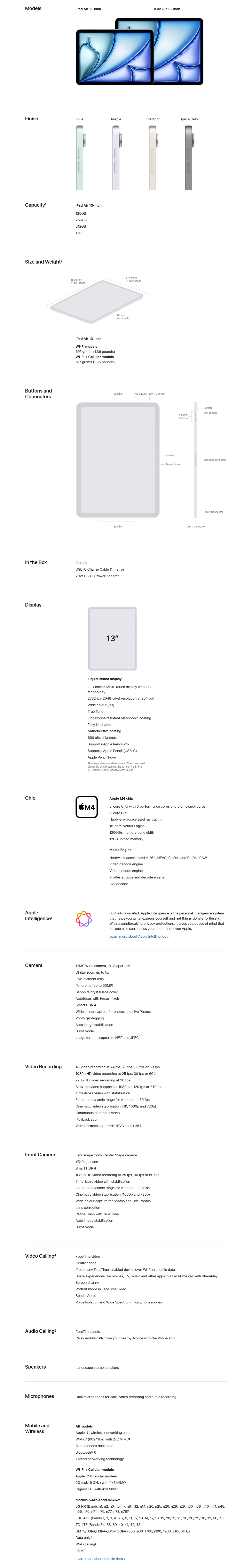 Apple iPad Air 13-inch (8th Gen) M4 Wi-Fi 128GB - Starlight