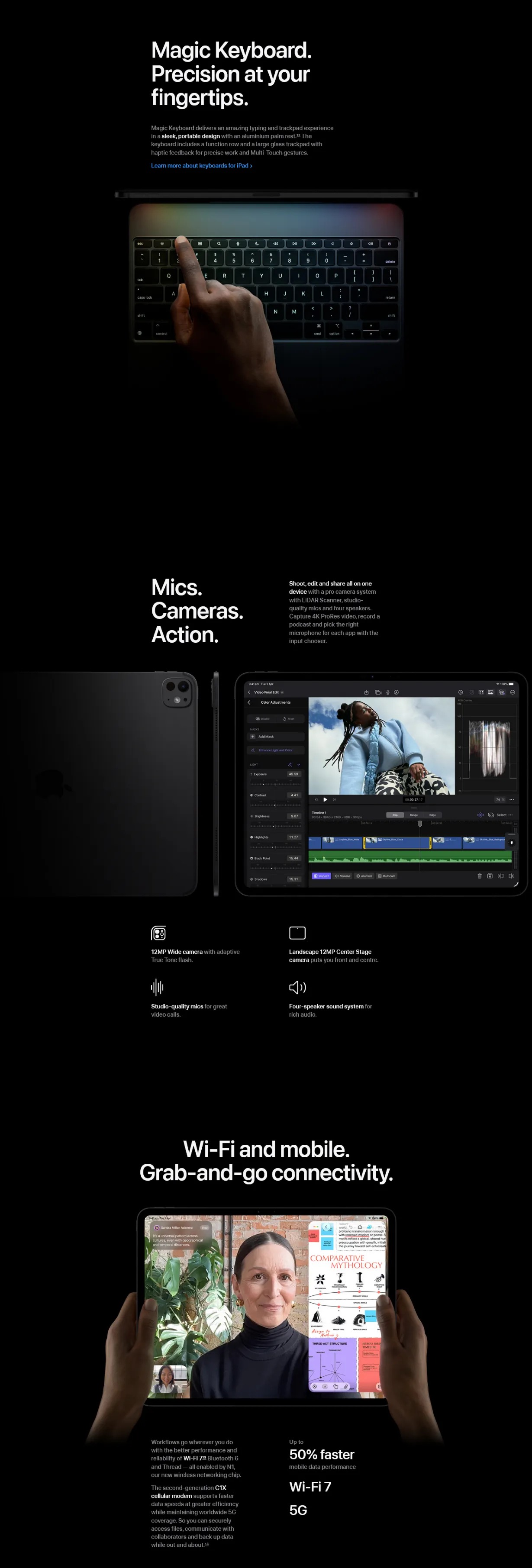 Apple iPad Pro 13" M5 Wi-Fi + Cellular 1TB Standard Glass - Space Black