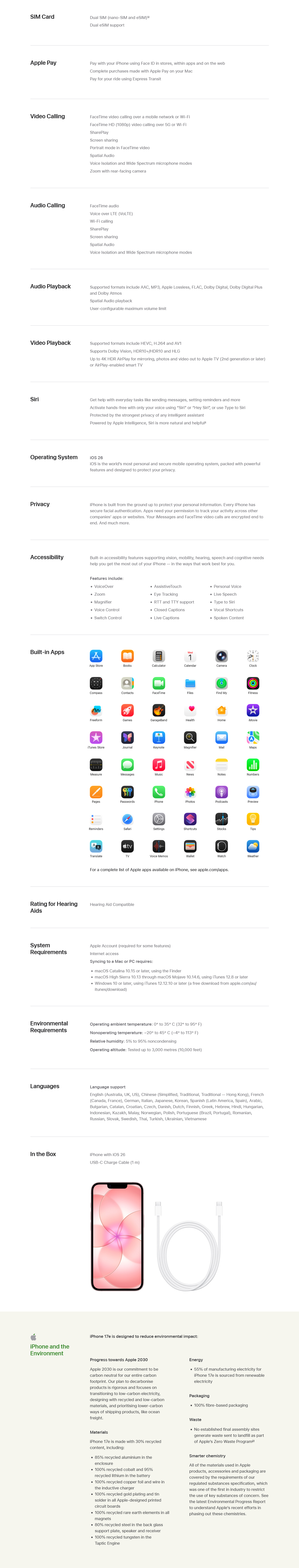 Apple iPhone 17e 256GB - Black