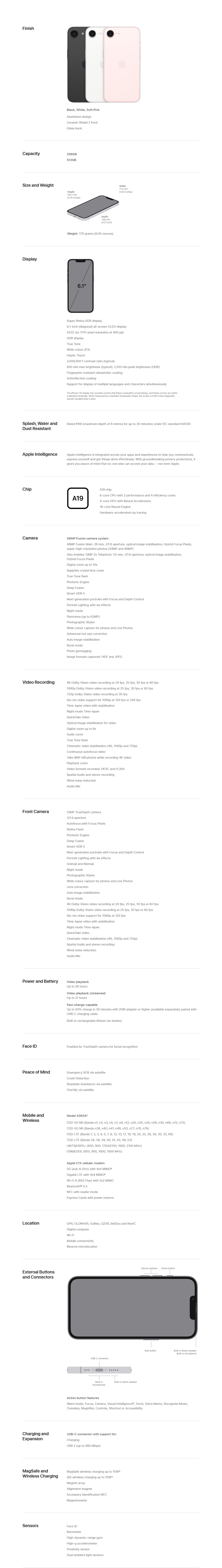 Apple iPhone 17e 256GB - Black