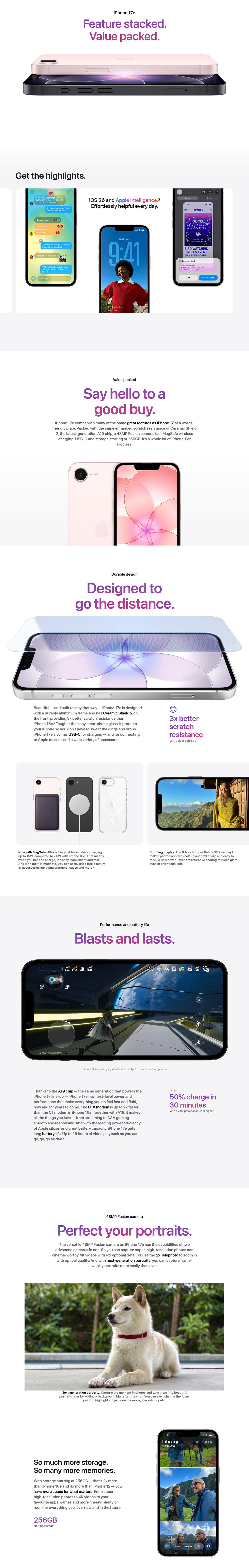 Apple iPhone 17e 256GB - White