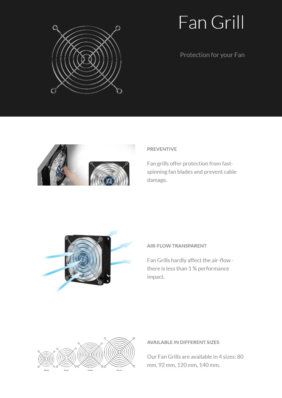 Arctic 120mm Fan Grill - Desktop Overview 1