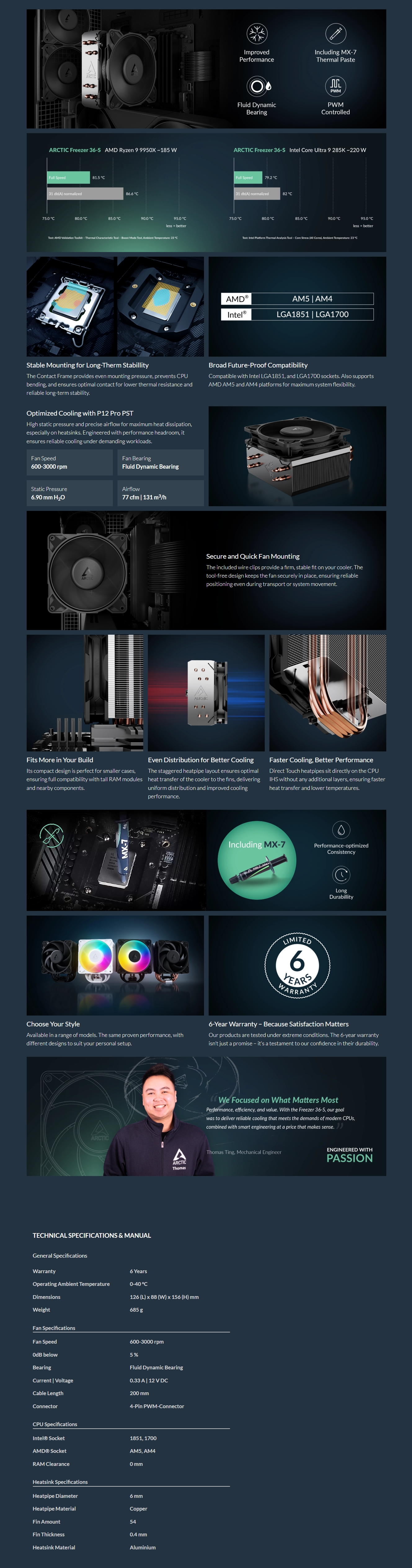 ARCTIC Freezer 36-S Tower CPU Air Cooler