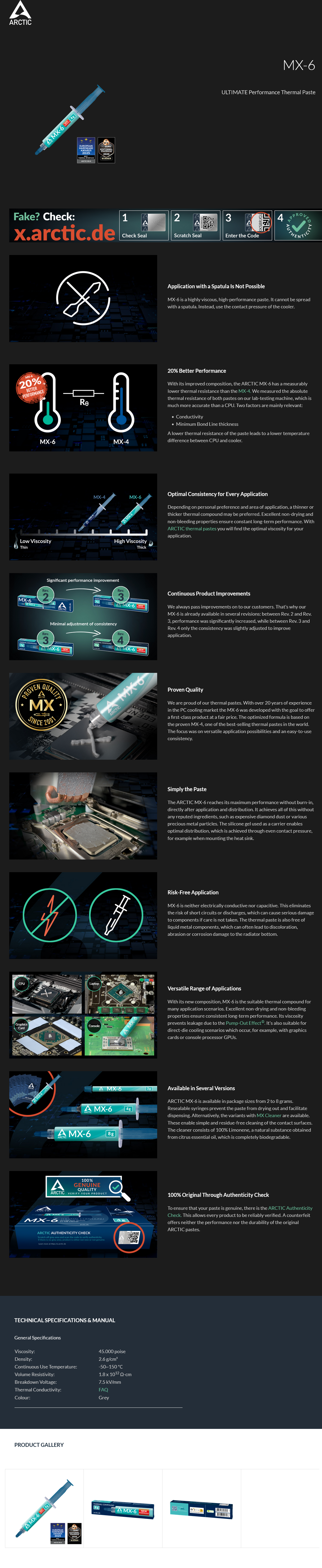 Arctic MX-6 ULTIMATE Performance Thermal Paste