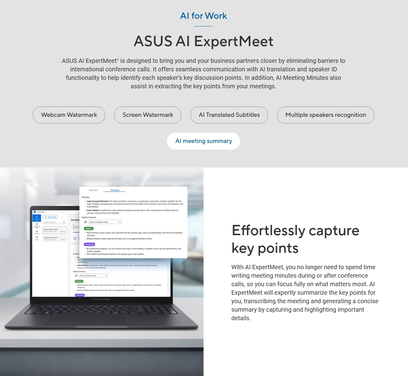 ASUS ExpertBook B3 16" WUXGA Laptop Ultra 5-225H 16GB 512GB W11P