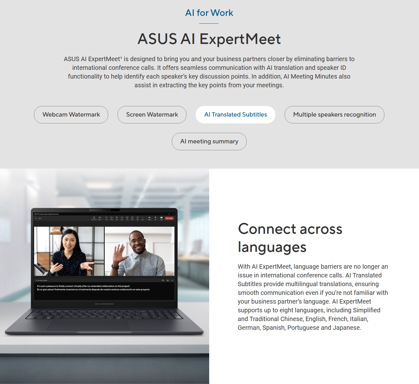 ASUS ExpertBook B3 16" WUXGA Laptop Ultra 5-225H 16GB 512GB W11P