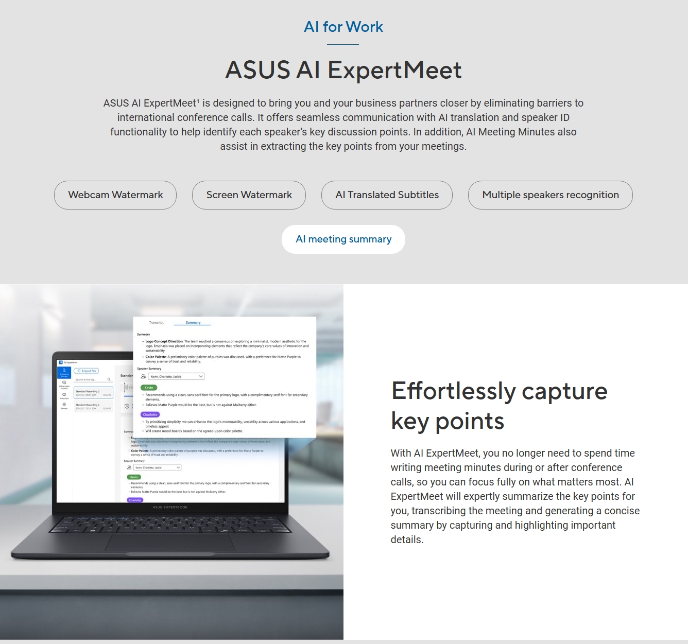 ASUS ExpertBook B3 16" WUXGA Laptop Ultra 7-255H 16GB 512GB W11P