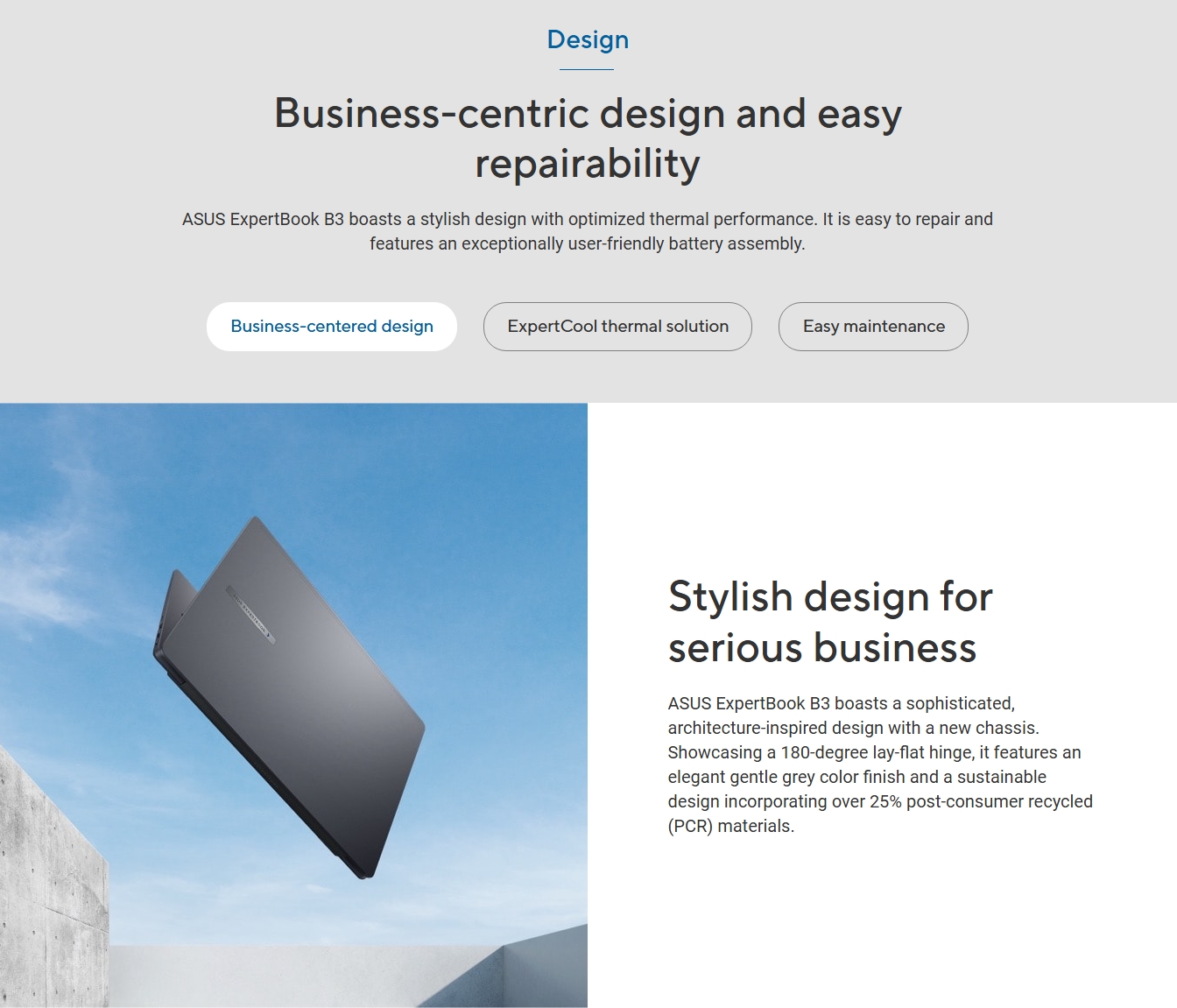 ASUS ExpertBook B3 16" WUXGA Laptop Ultra 7-255H 16GB 512GB W11P