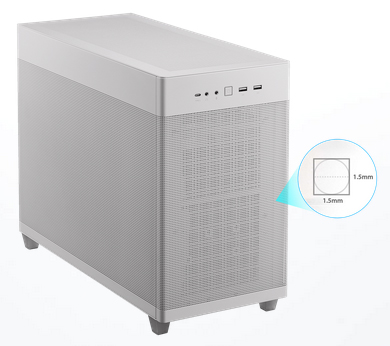ASUS Prime AP201 Mesh Small Tower Micro-ATX Case - Black - Overview 2