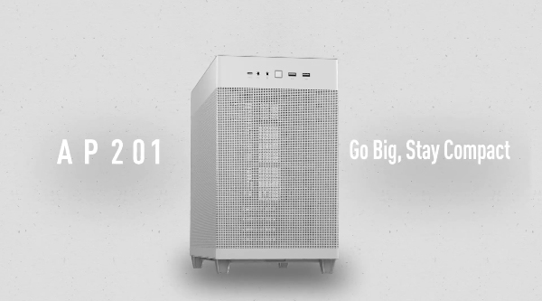 ASUS Prime AP201 Mesh Small Tower Micro-ATX Case - Black - Overview 1
