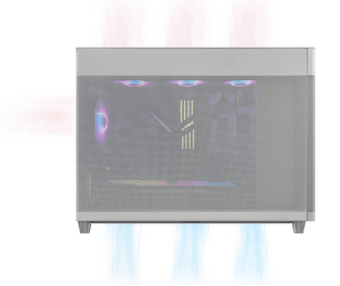 ASUS Prime AP201 Mesh Small Tower Micro-ATX Case - Black - Overview 3