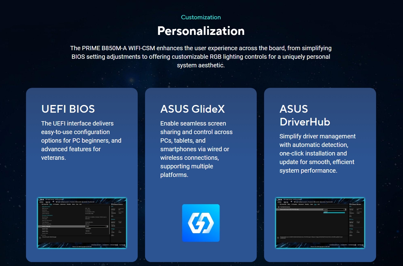 ASUS PRIME B850M-A WIFI-CSM AM5 mATX Motherboard